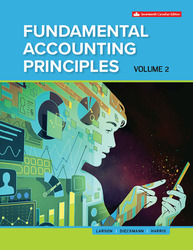 over of "Fundamental Accounting Principles, Volume 2." The design features a digital depiction of a person interacting with abstract technology graphics, with author names Larson, Dieckmann, and Harris at the bottom. over of "Fundamental Accounting Principles, Volume 2." The design features a digital depiction of a person interacting with abstract technology graphics, with author names Larson, Dieckmann, and Harris at the bottom.