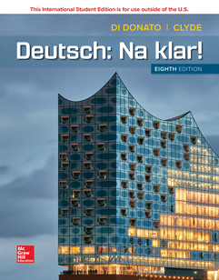 ISE Deutsch: Na klar! 8th Edition 1260565572 &middot; 9781260565577 By Robert Di Donato, Monica D. Clyde &copy; 2020 | Published: January 2, 2019
