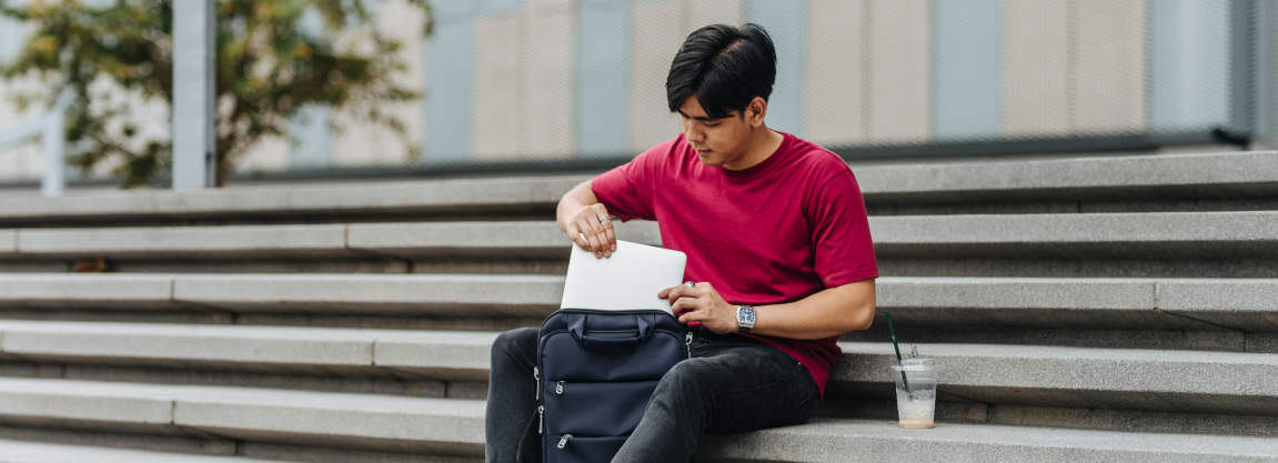 Student learning on the go