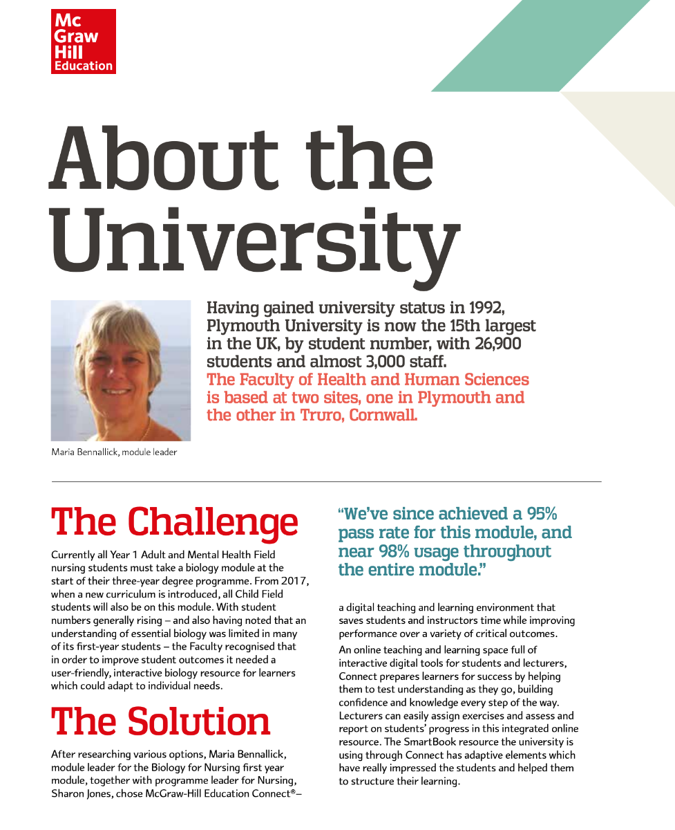 Plymouth University case study cover page