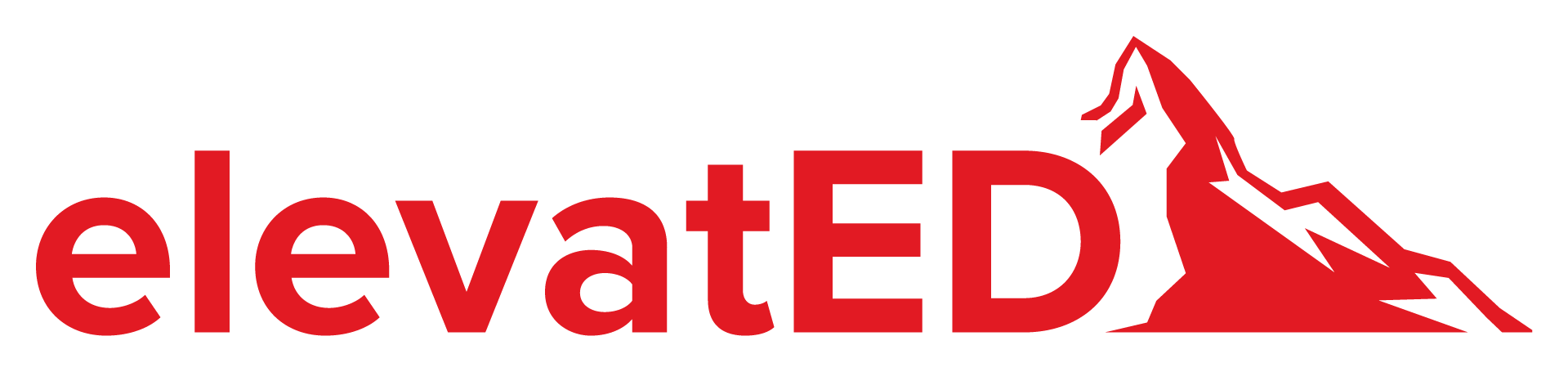 elevatED wordmark with a mountain on the right