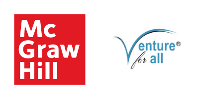 McGraw Hill logo beside Venture for all wordmark