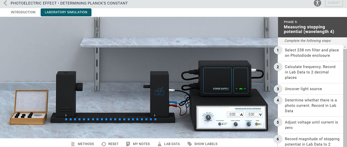 Physics interface in Virtual Labs