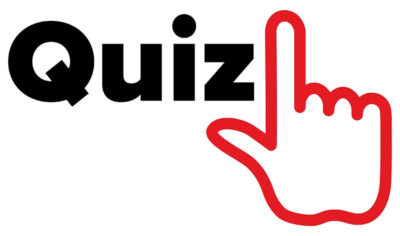 Pointing Finger Icon with text "Quiz"